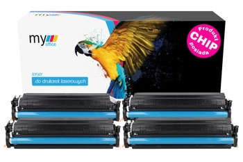 Komplet zamienników tonerów HP W2410A - W2413A CMYK marki My Office.